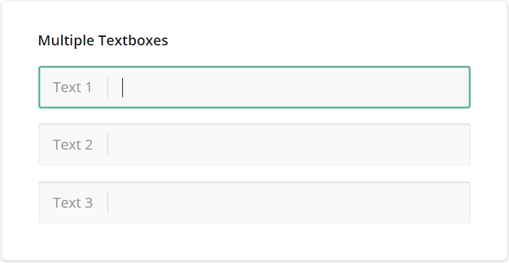Question types - Multiple text