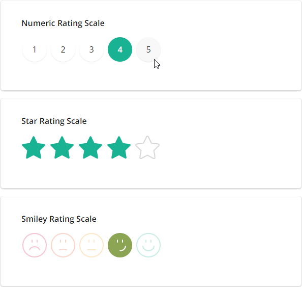Question types - Rating