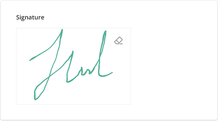Question types - Signature pad