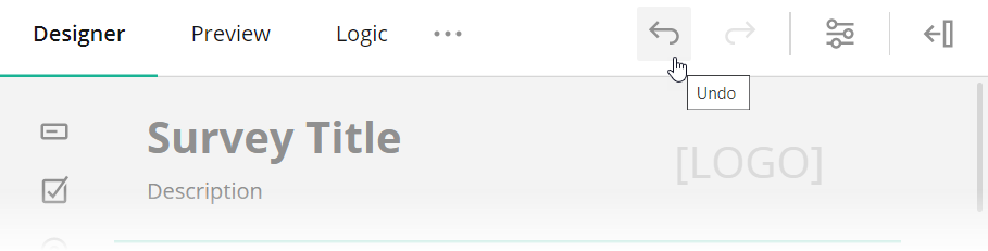 Survey Creator - The Undo button